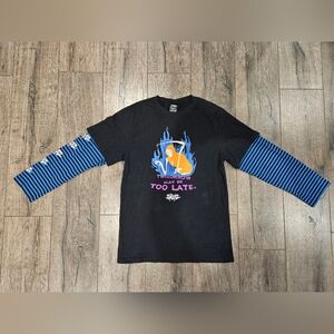 Swixxz long-sleeve oversized graphic shirt